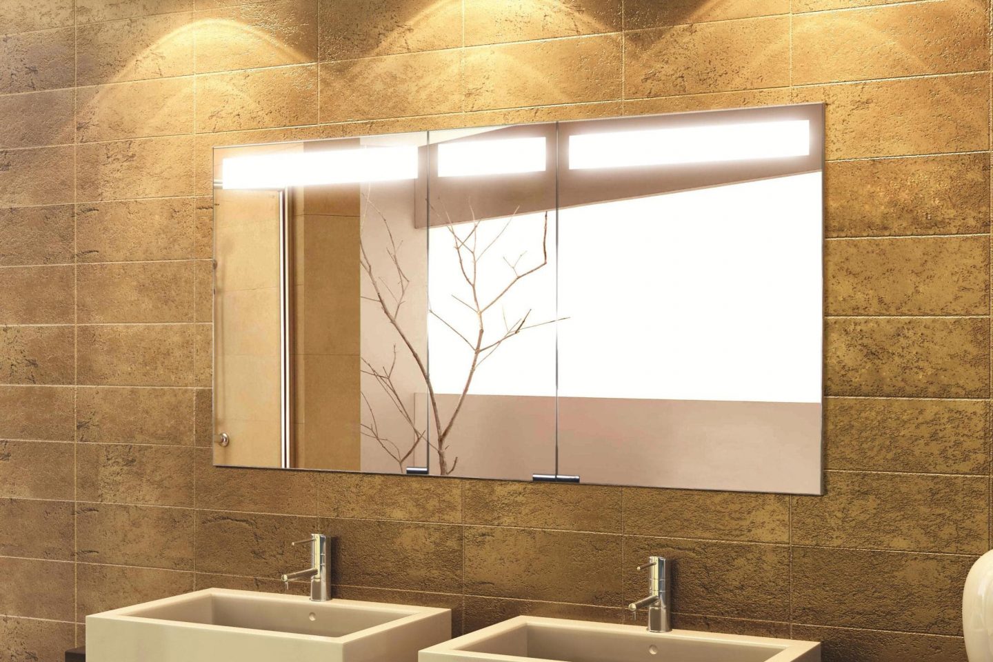 Sidler Diamando Collection Mirrored Bathroom Cabinets
