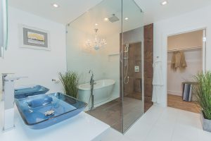 spa bathroom design with shower