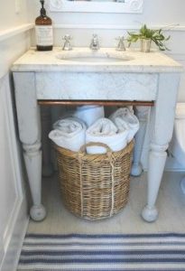 decorative baskets and bins for bathroom design