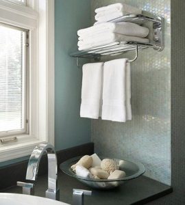 floating towel shelves and rack